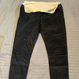 Black corduroy maternity jeans by Gap, size 26/2